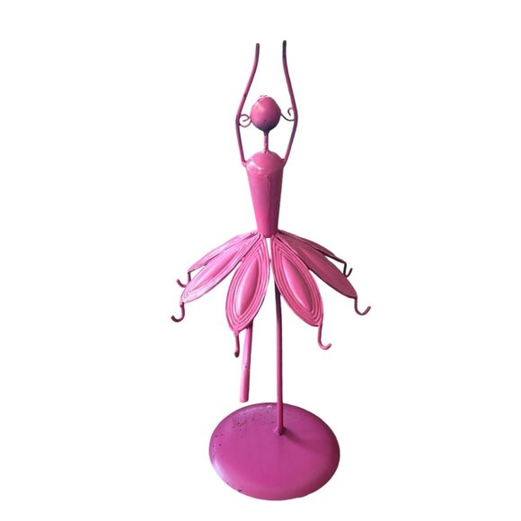 Metal Ballerina Jewelry Organizer Stand Decor Pink - Picture 3 of 5